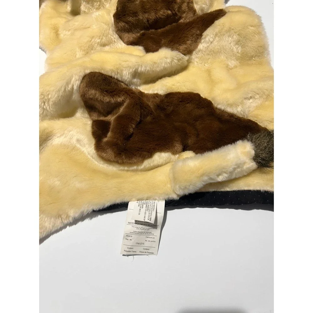Carstens Plush Longhorn Cow Rug Nursery Baby Play Mat Decor Blanket Brown Cream